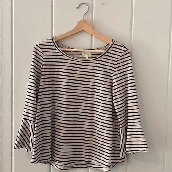 Bell Sleeve Striped Anthropologie Blouse - Picture 3 of 7